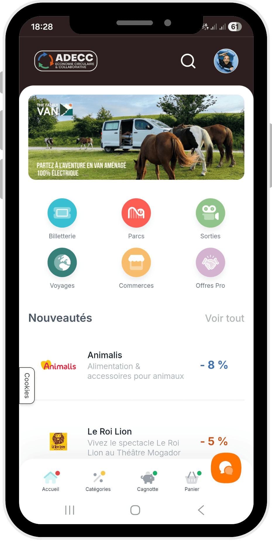 Application tempeos sur smartphone